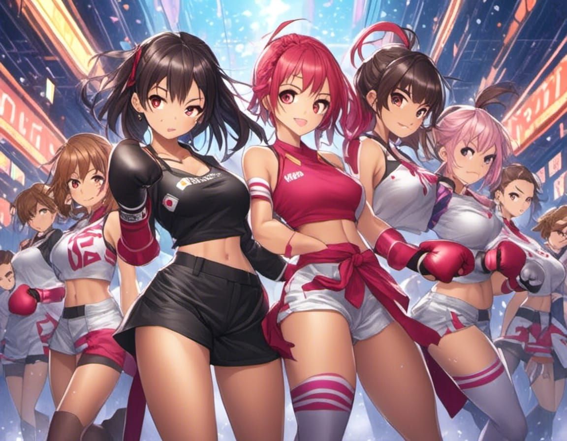 Thai Bikini Boxing in Hyperdetailed Concept Art