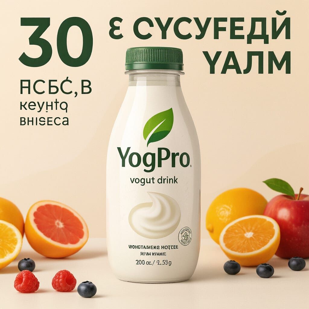 YogPro Yogurt Drink Bottle 3D Render
