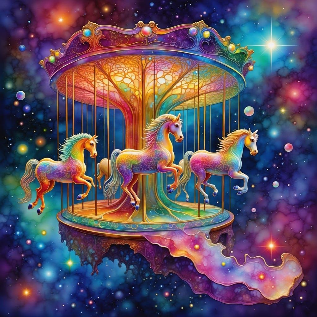 Spectral Carousel in Cosmic Nebula