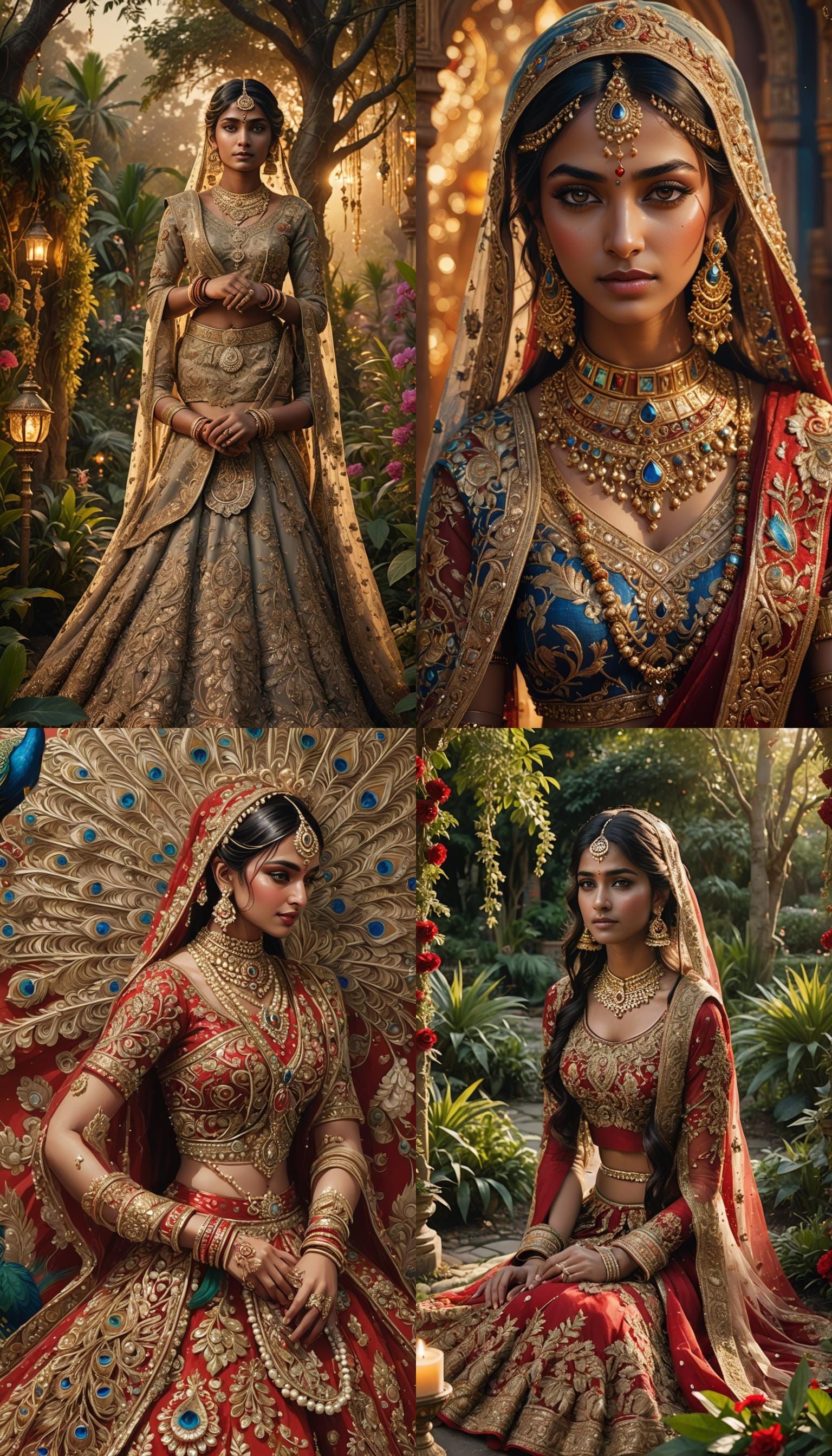 Indian Teen in Bridal Wear: Fantasy Concept Art