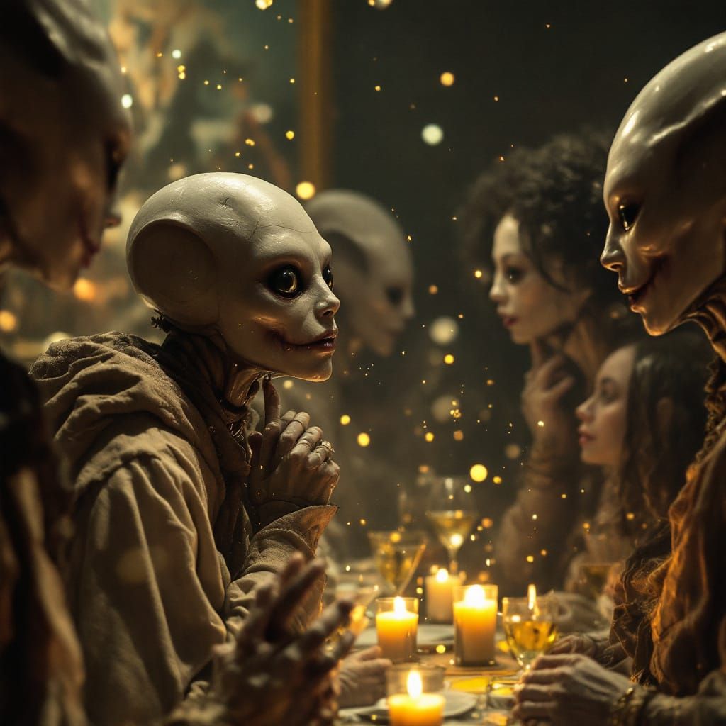 Museum Paintings Party: Hyperrealistic 80s Photography