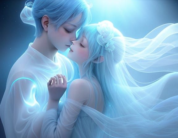 Ghostly Children Dancing Ethereally in Digital Art