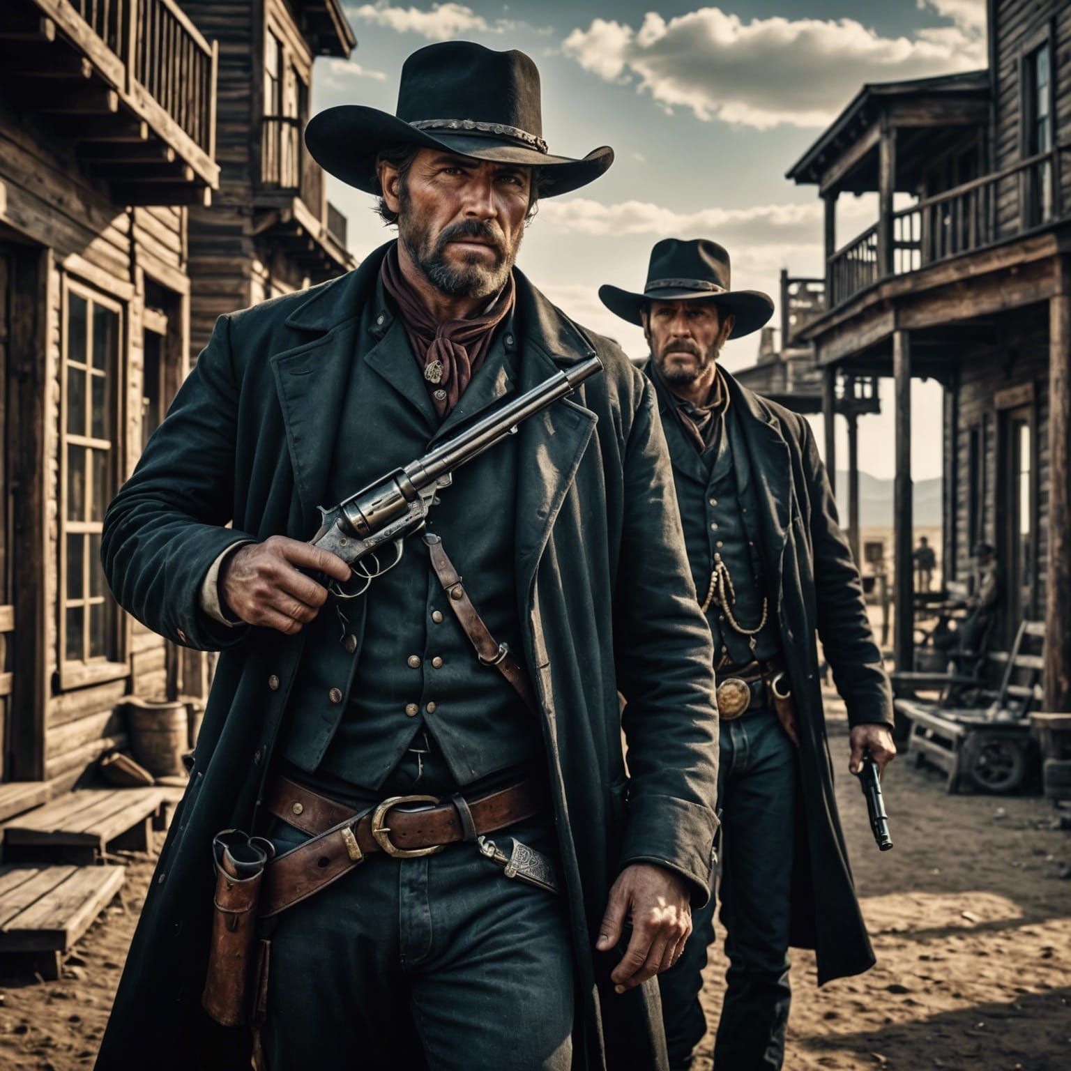 Hyperrealistic Gunslingers and Outlaws in Cinematic HDR