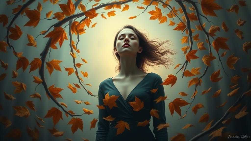 A Serene Figure Embracing the Cycle of Life and Death