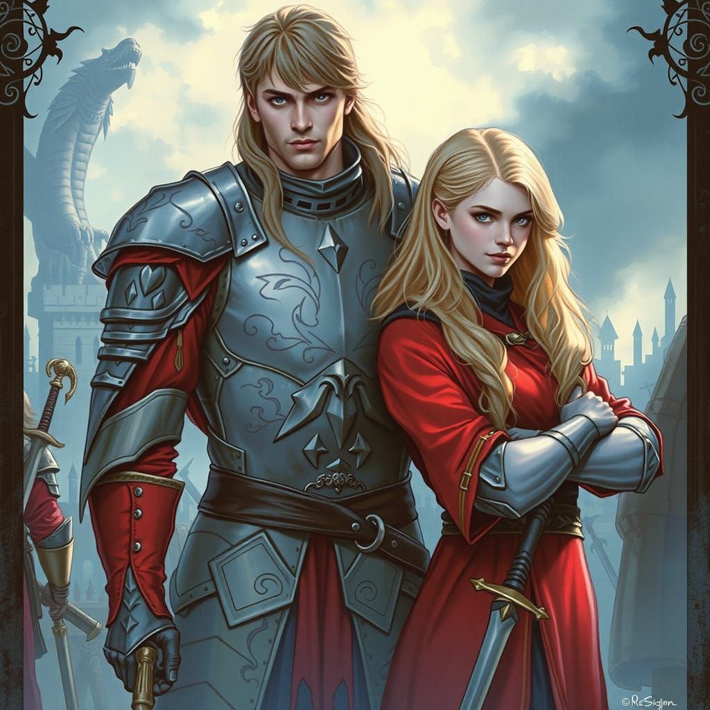 Dramatic Fantasy Duo, Inspired by Epic Art