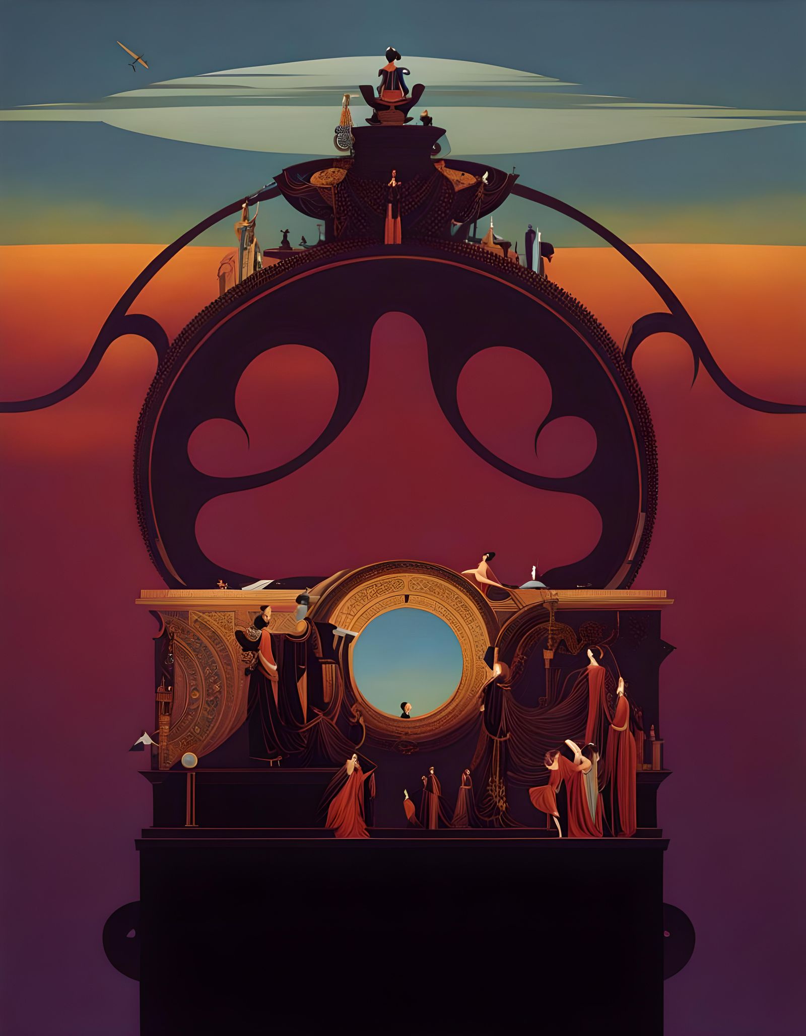 Erté-Inspired Sci-Fi Composition