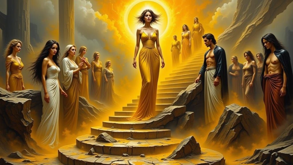 Golden Future in Cyberpunk Style