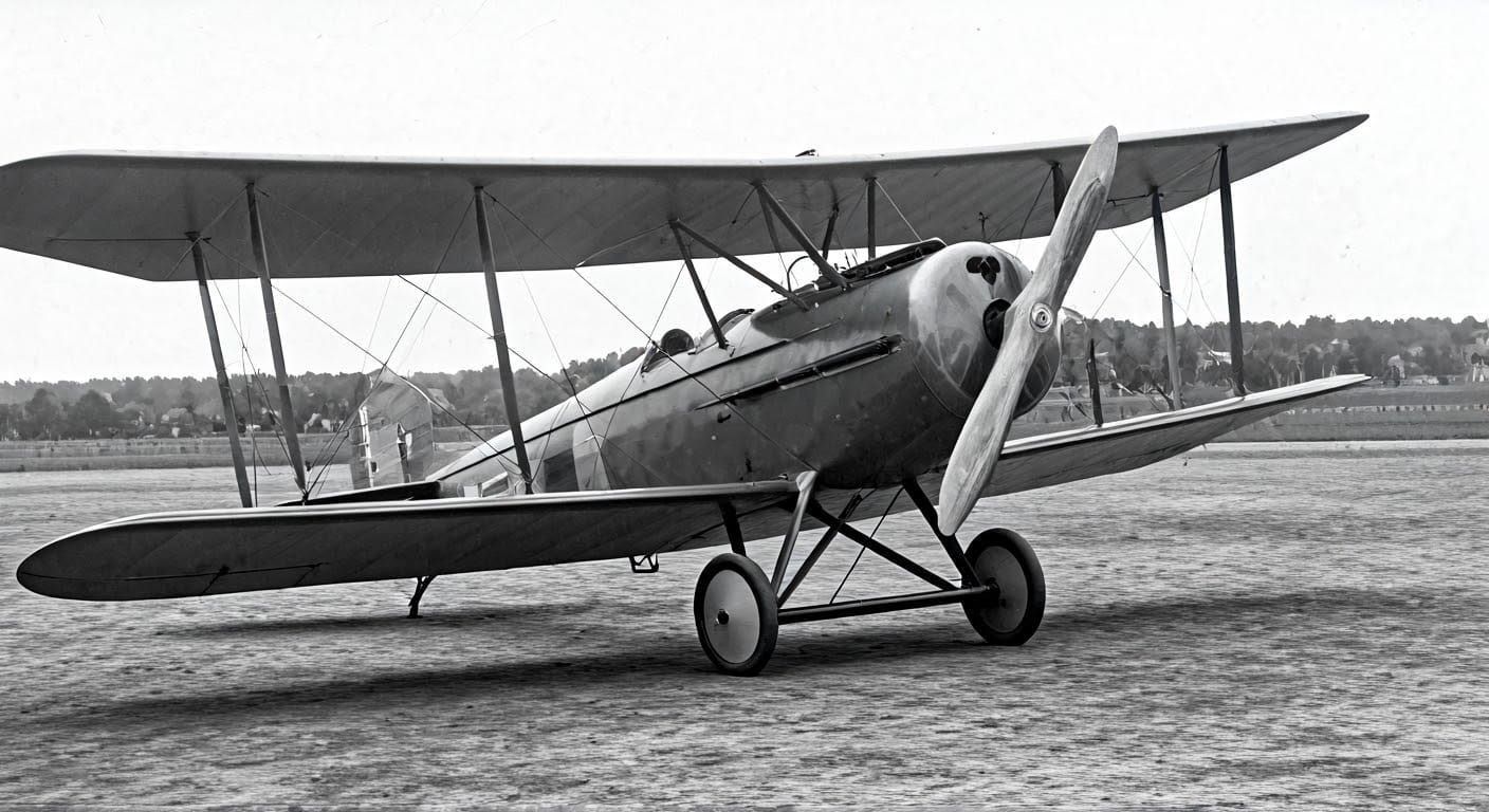 Vintage Cesar Biplane, 1910 Aviation Design