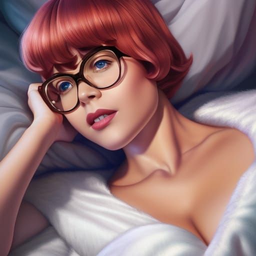 8-bit Portrait of Velma in White Dress