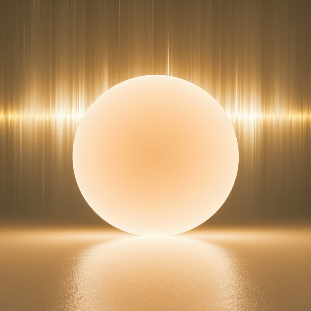 Ethereal White Surface Radiating Golden Light