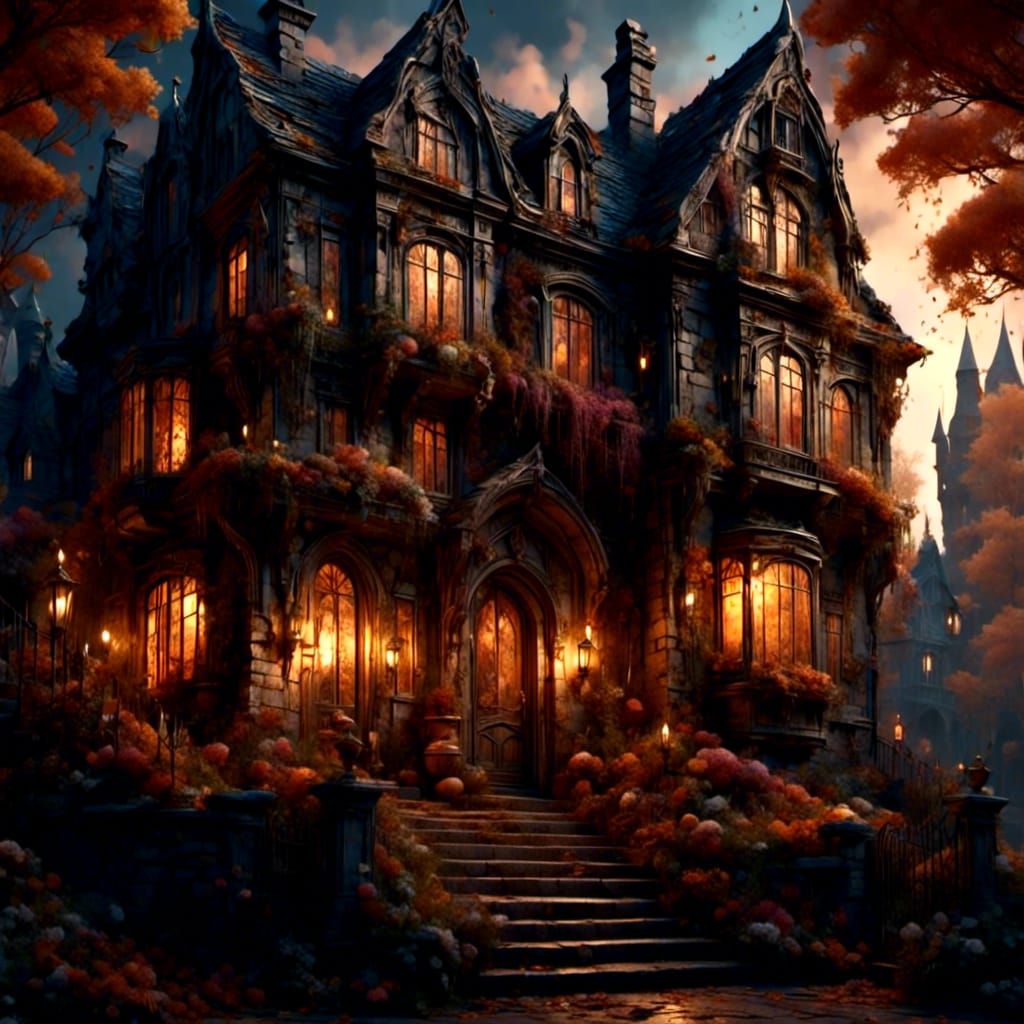 Hooded Thief Climbs House in Medieval Fantasy Art