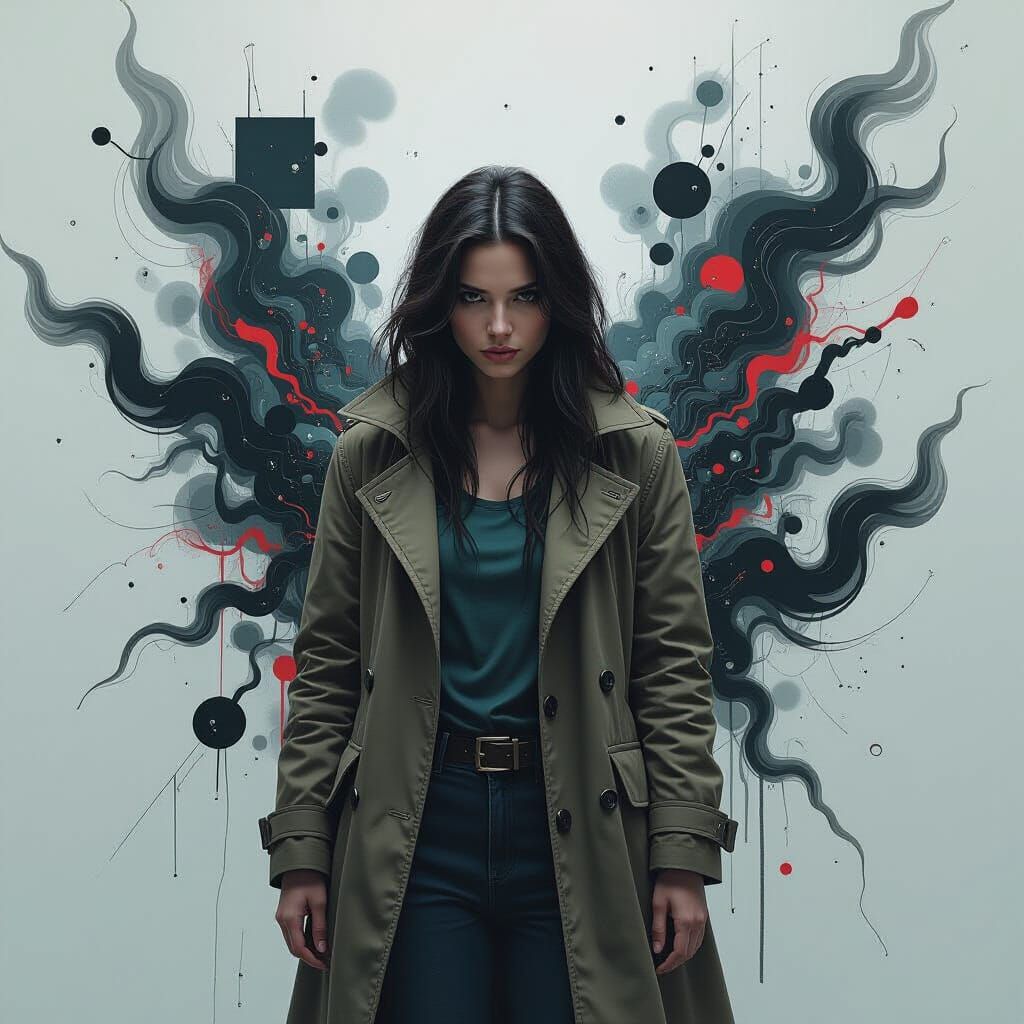 Woman Surrounded by Chaos: A Digital Matte Painting