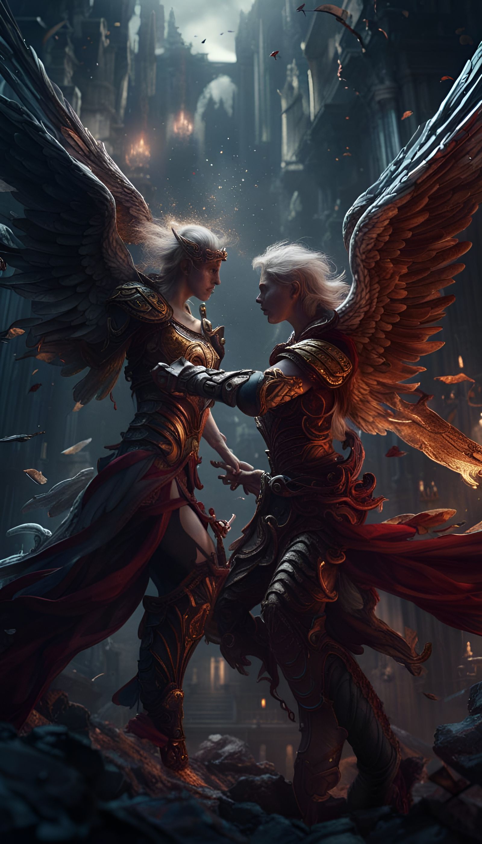 Angels vs. Demons: Epic Battle in Digital Art