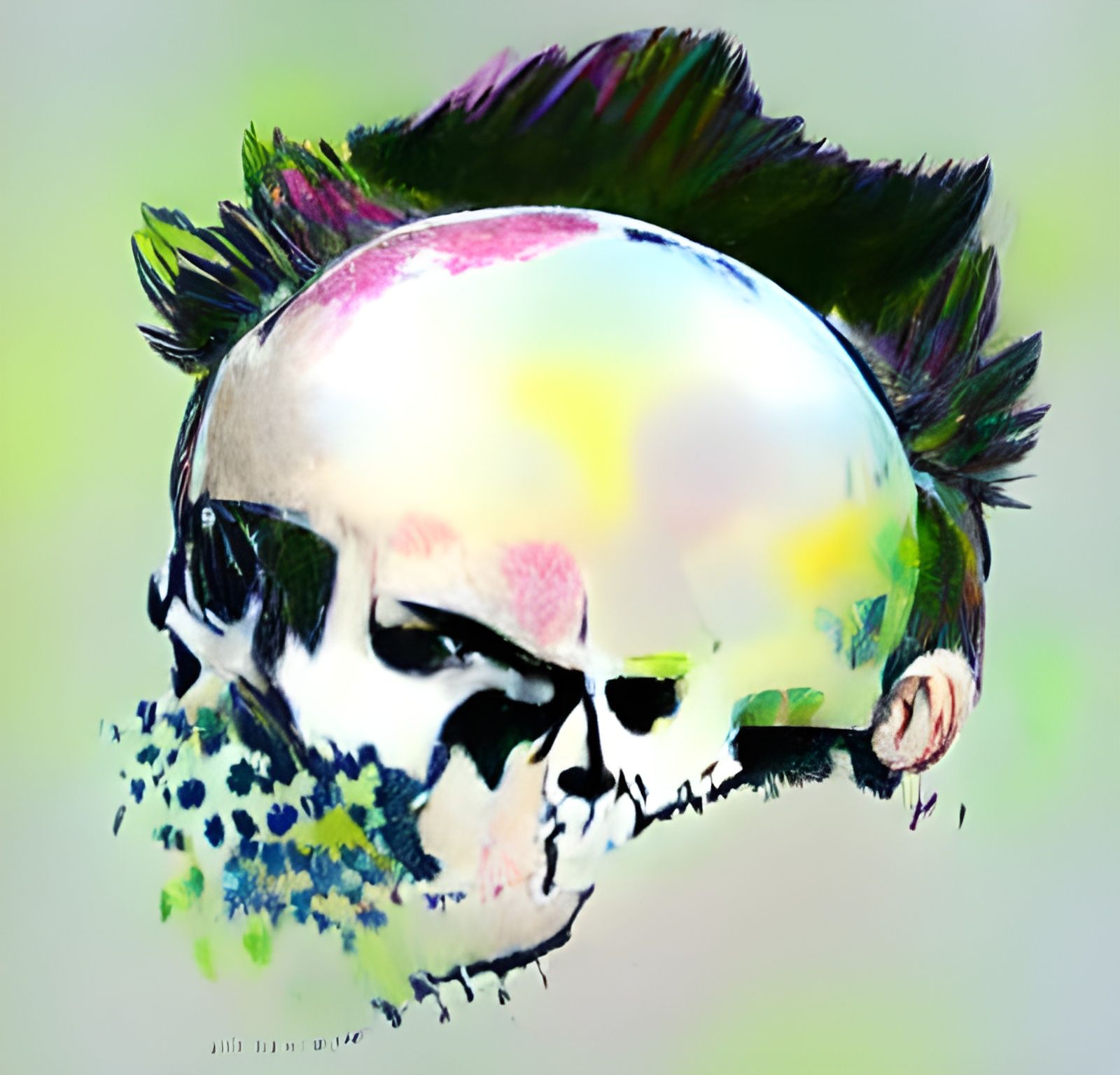 Impressionist Punk Skull
