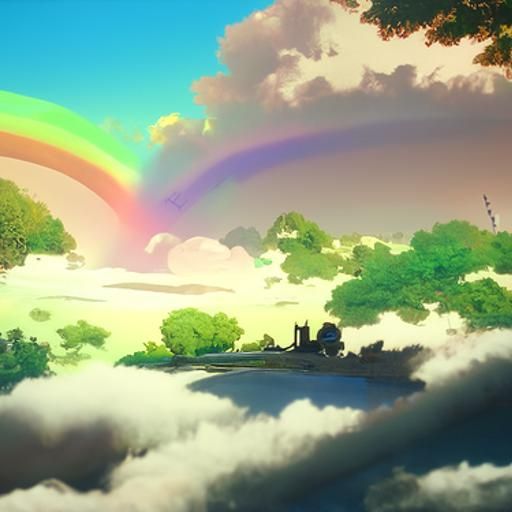 Anime Key Visual in Studio Ghibli Style