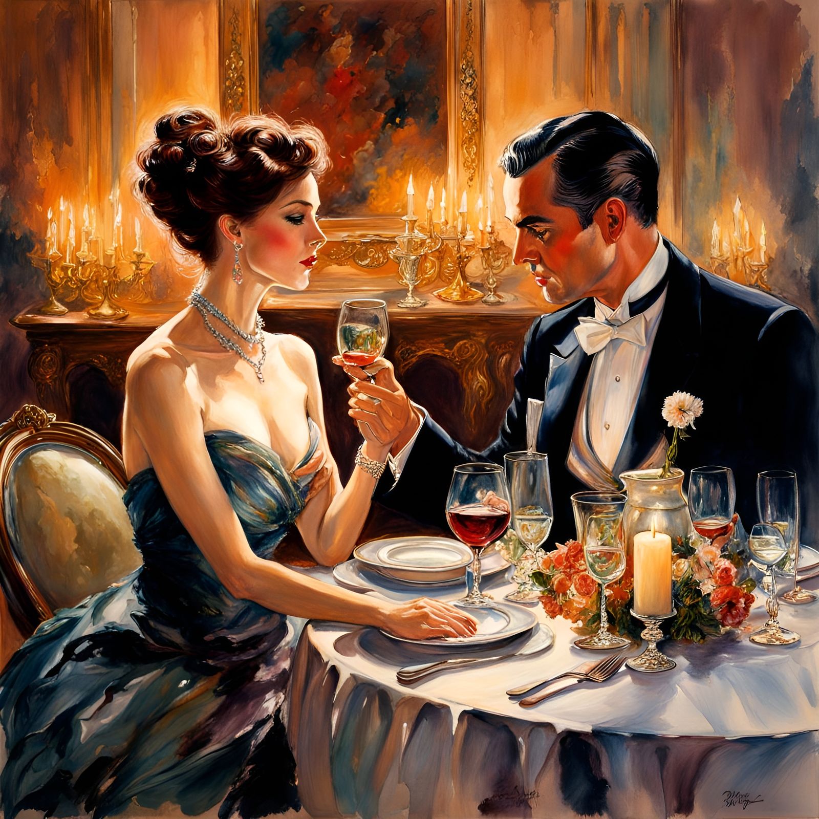 Elegant Film Noir Dinner at the Ritz