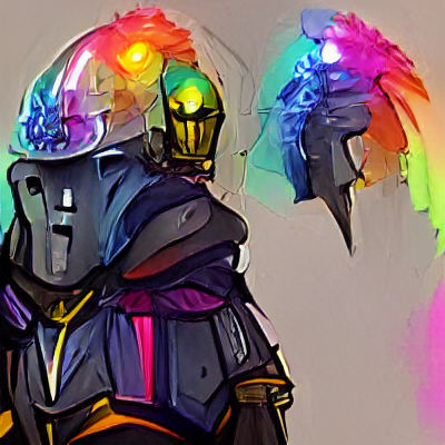 Warforged Celestial Warlock with Halo: Digital Art