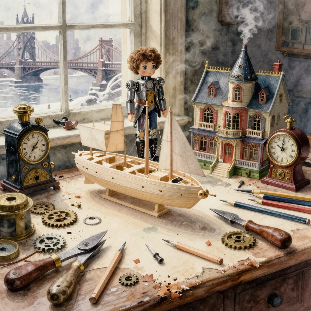 Steampunk Workshop: Toy Airship, Victorian Mansion, and City...