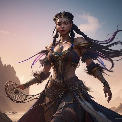 Pirate Cultivator with Braids and Feathers