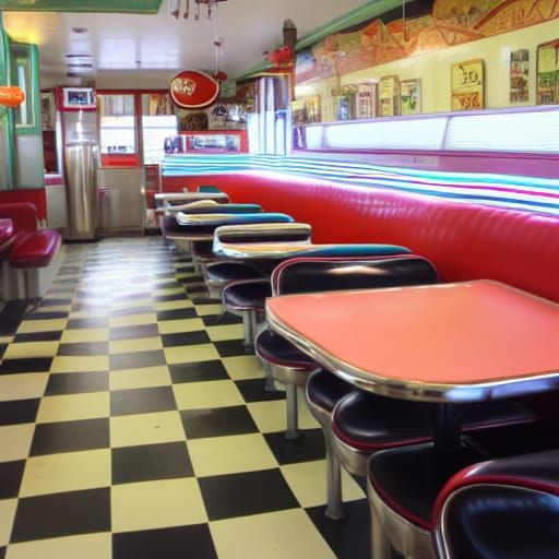 Classic 1950s Diner Scene