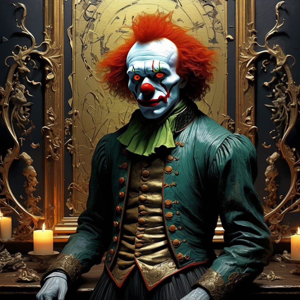 Eldritch Encounter in a Dark, Gothic Hall of Mirrors