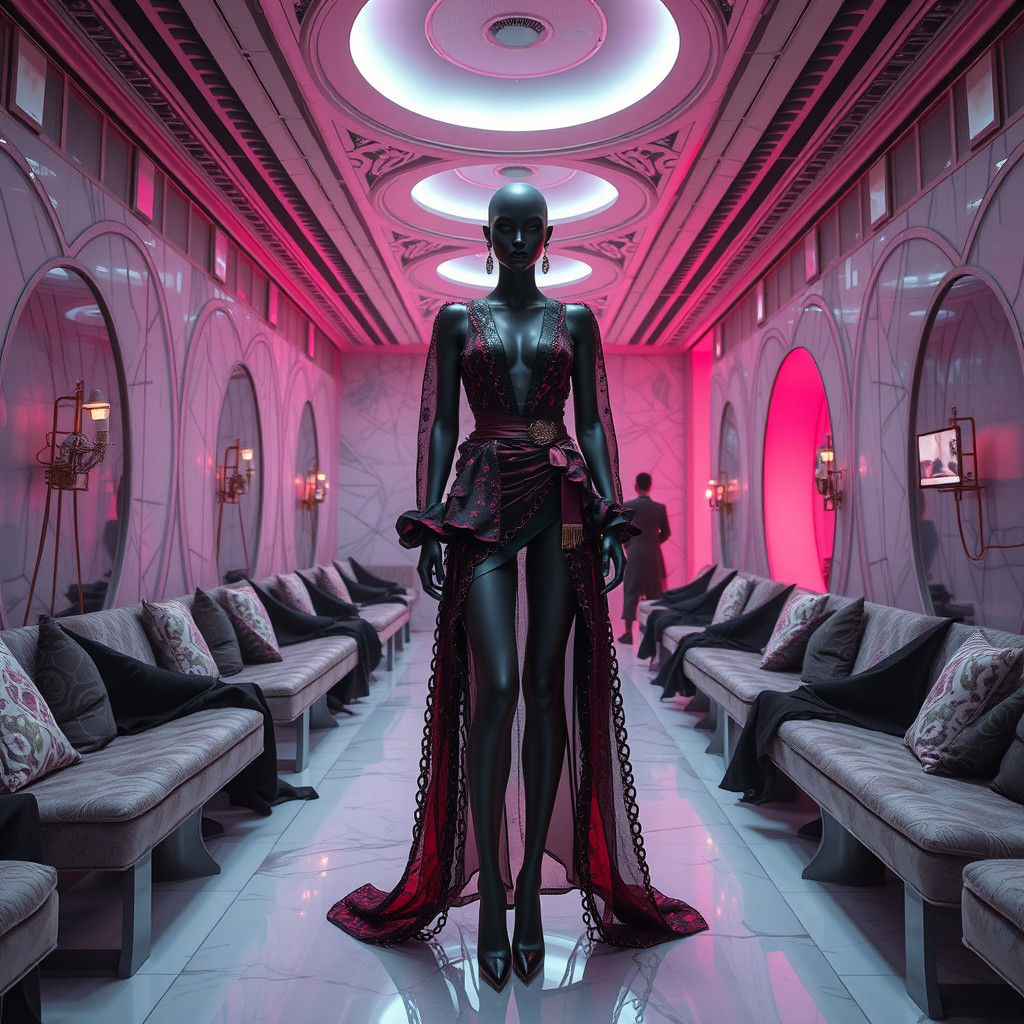 Surreal Haute Couture Fashion in Liminal Space