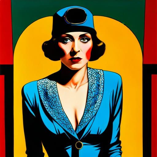 Sally Bowles in Expressionist Art Deco Style