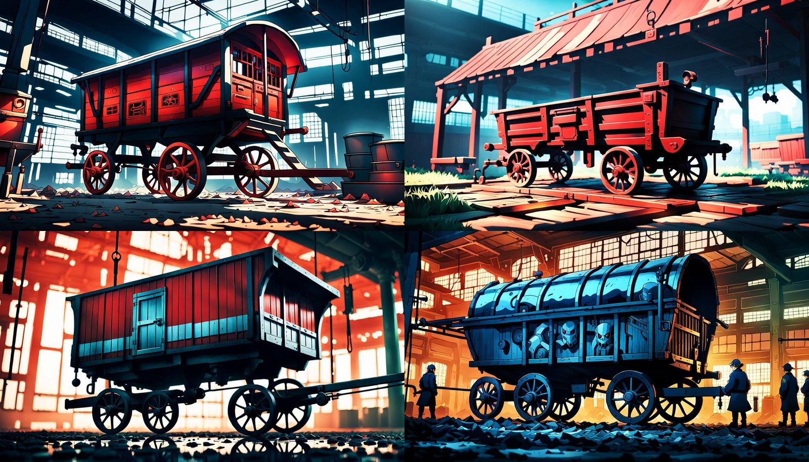 Anime Slaughter-Wagon in Abstract Art Style