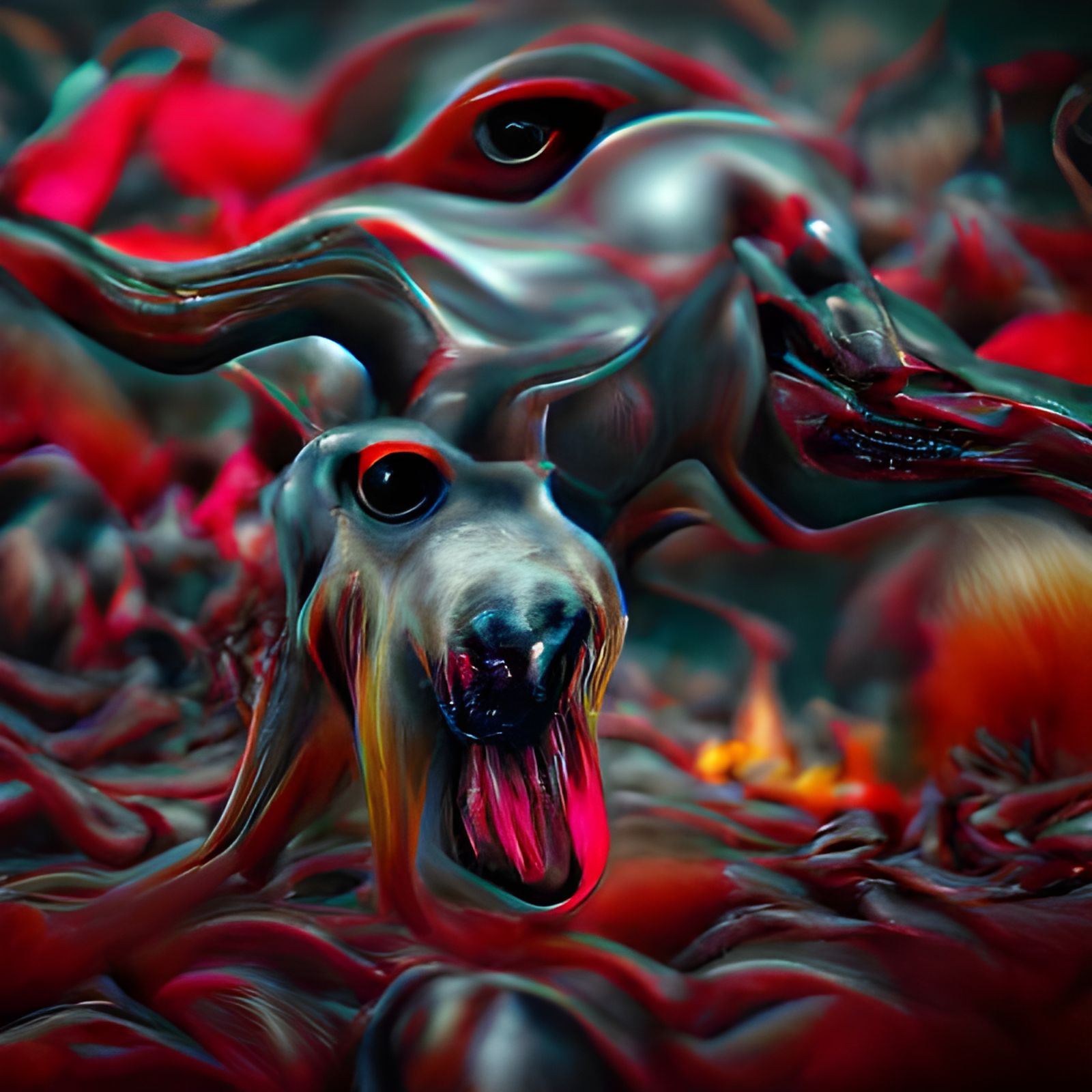 Fearsome Hellhound Unleashes Infernal Fury