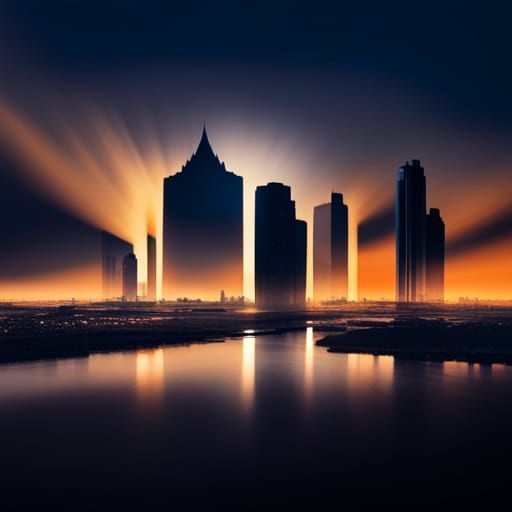 Mysterious Shadow Shapes in City Lights