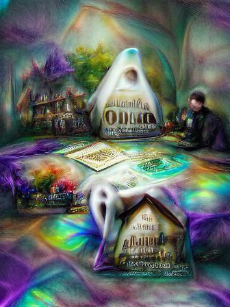 Mysterious Ouija Board in Haunted House, Watercolor Style