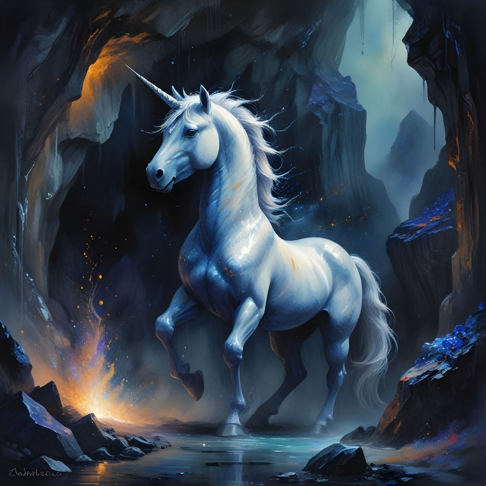 Whimsical Dark Unicorn Protects Against Traumatic Nightmares...