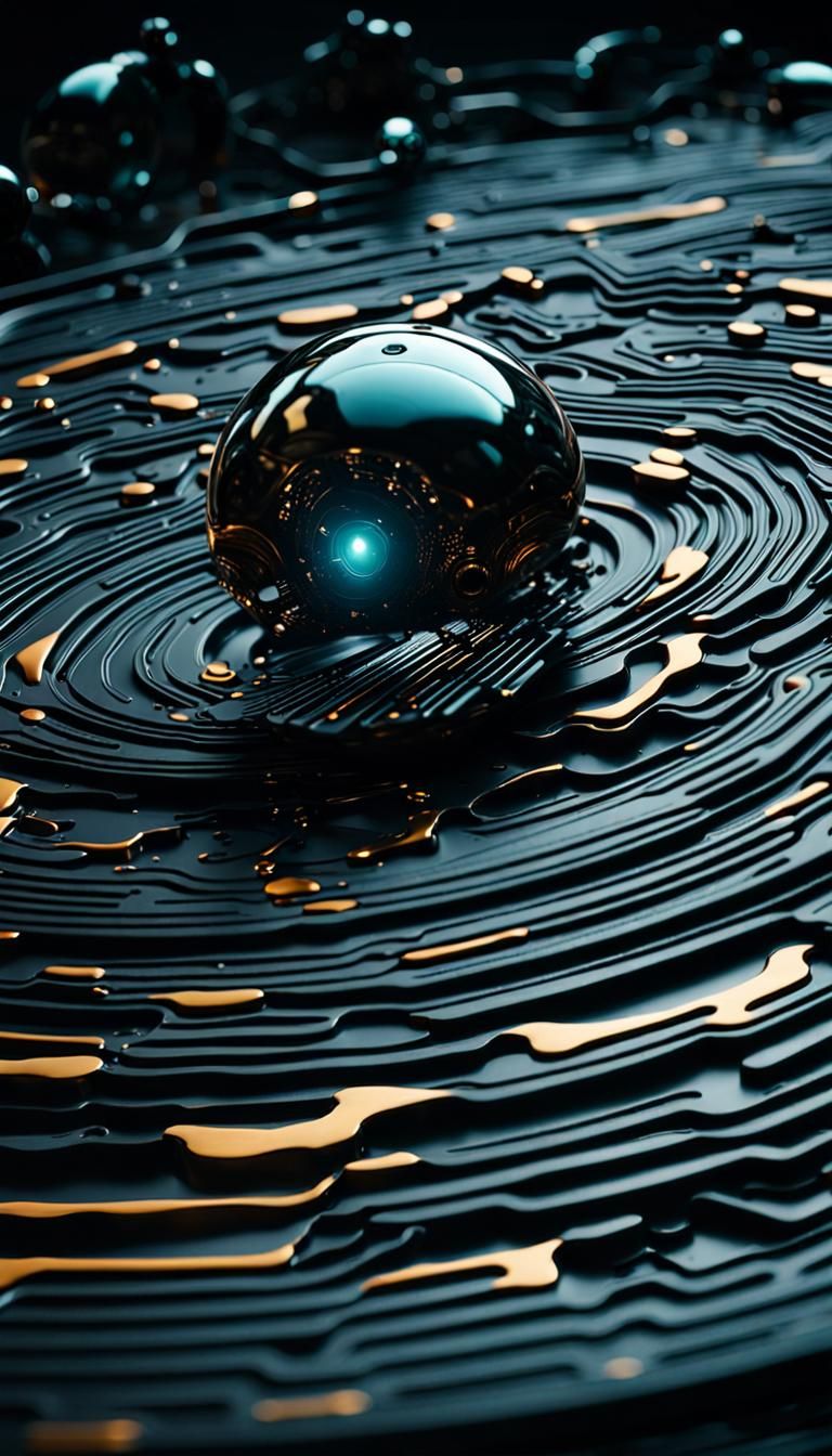 Hyperrealistic Macro Photography of Abstract Sci-Fi Material