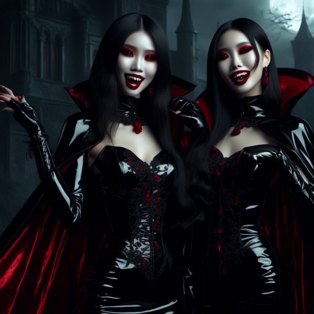 Japanese Vampire Huntresses in Patent Leather