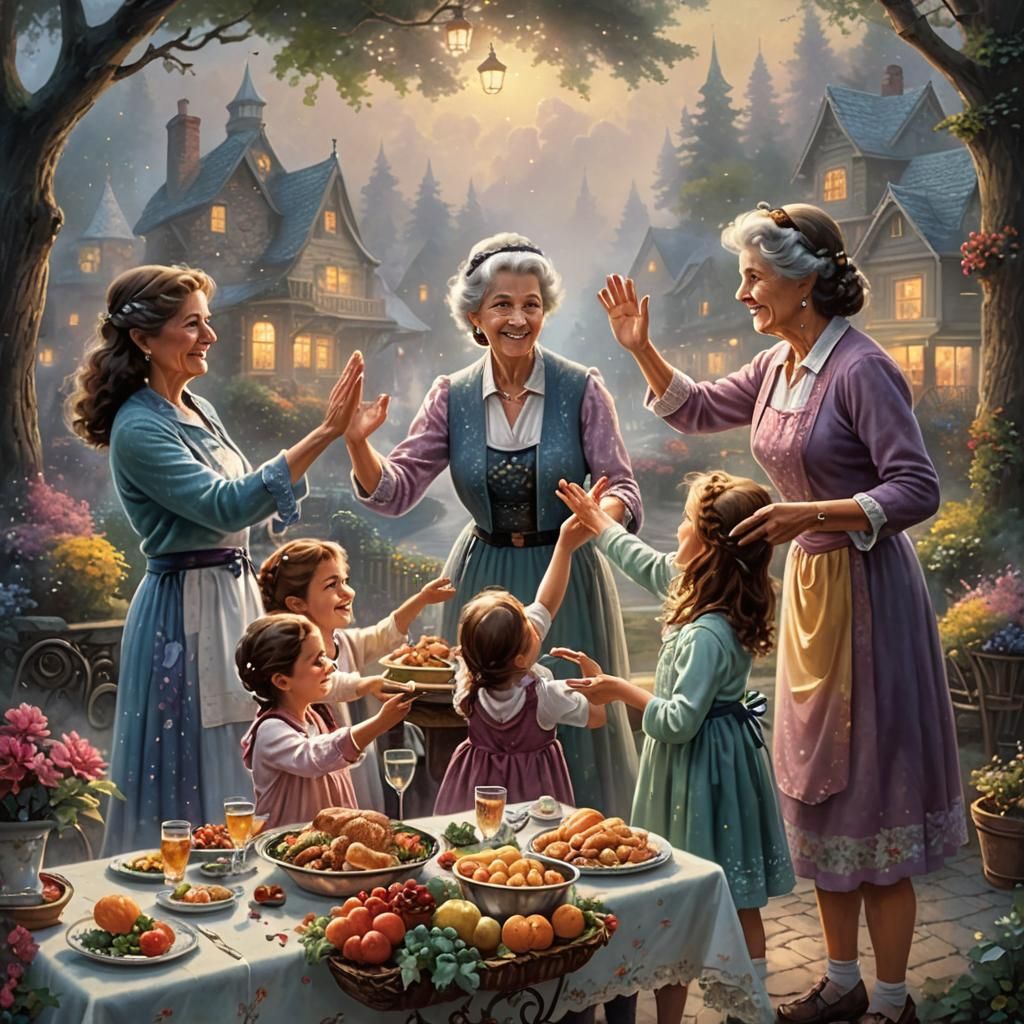 Generations Celebrate: A Hyperdetailed Fantasy Scene