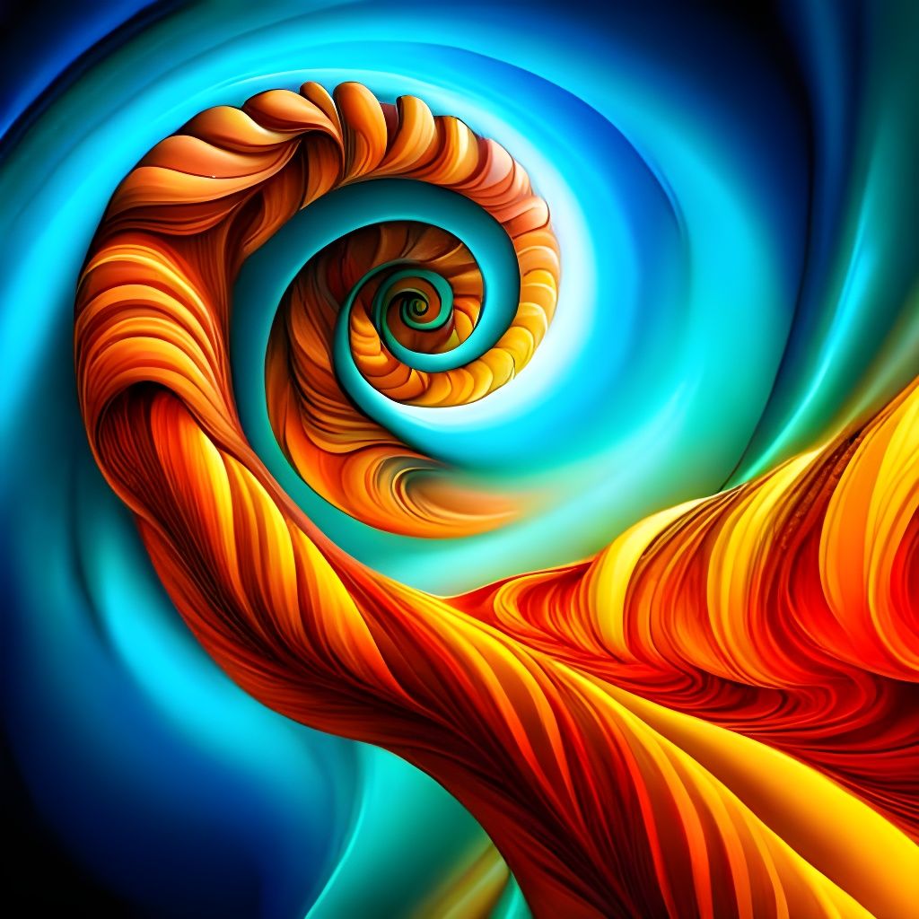 Fantasy Dreamland with Abstract Fractal Background