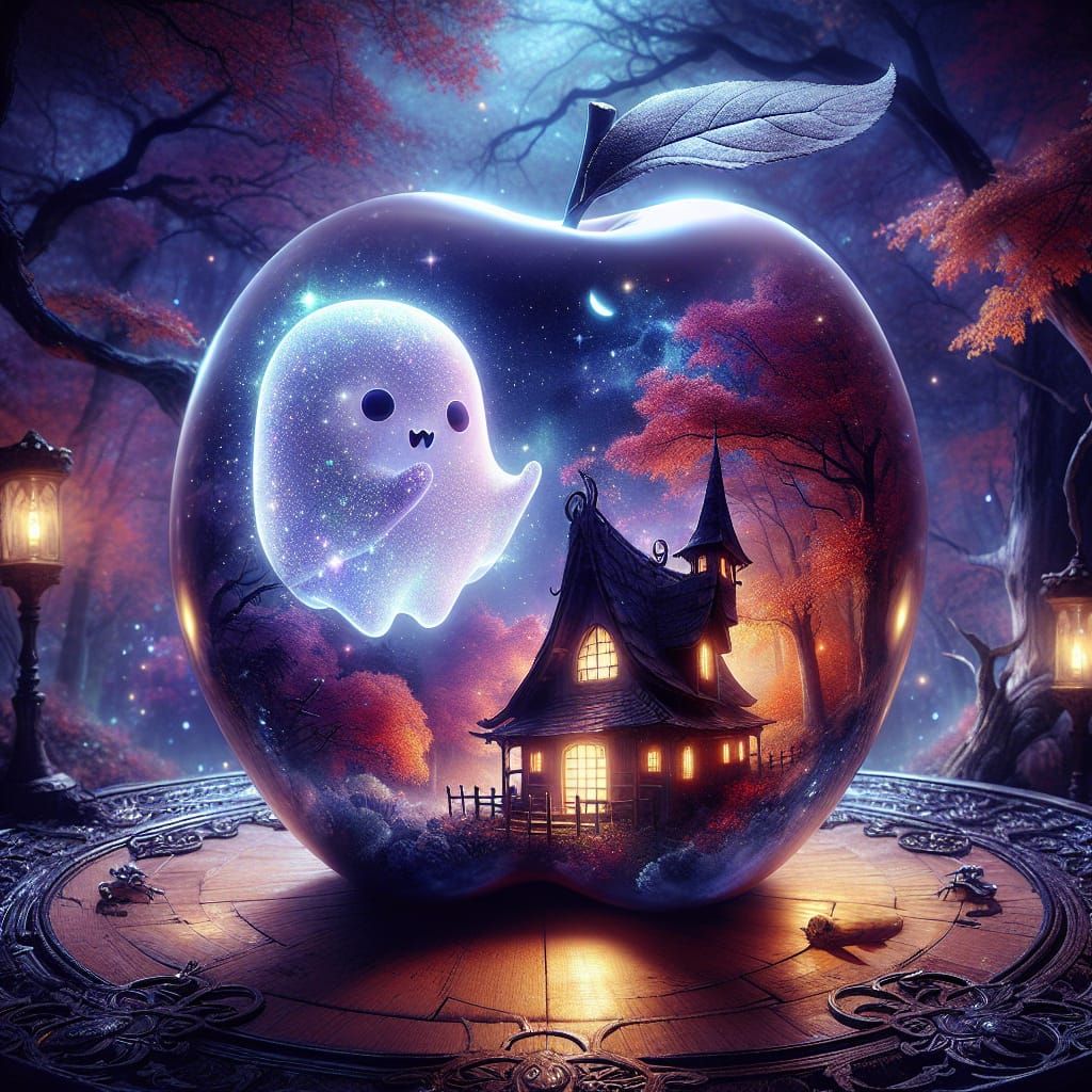 Chibi ghost Apple