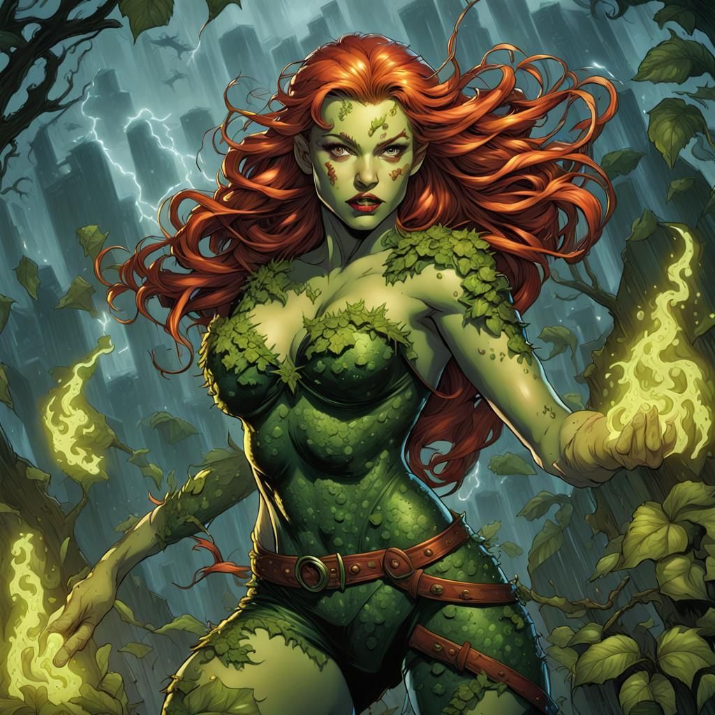 Poison Ivy, DnD Comic Book Art in 4K