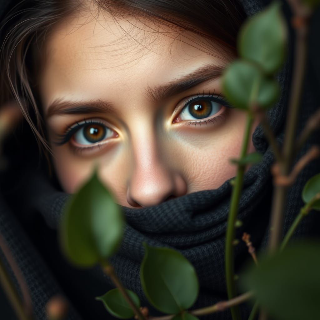 Hazel Black Eyes Captivating Gaze