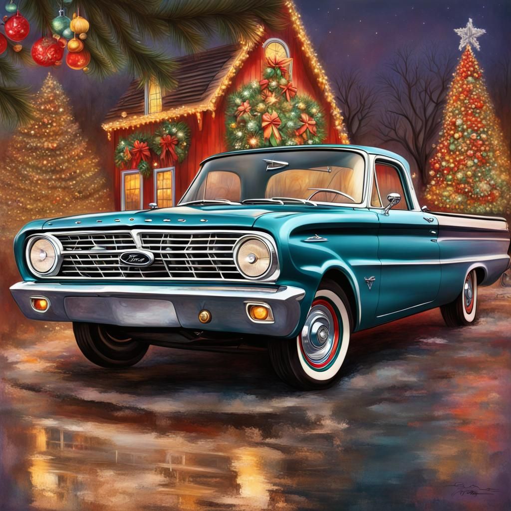 Christmas-Themed 1964 Ford Ranchero: Hyperrealistic Concept ...
