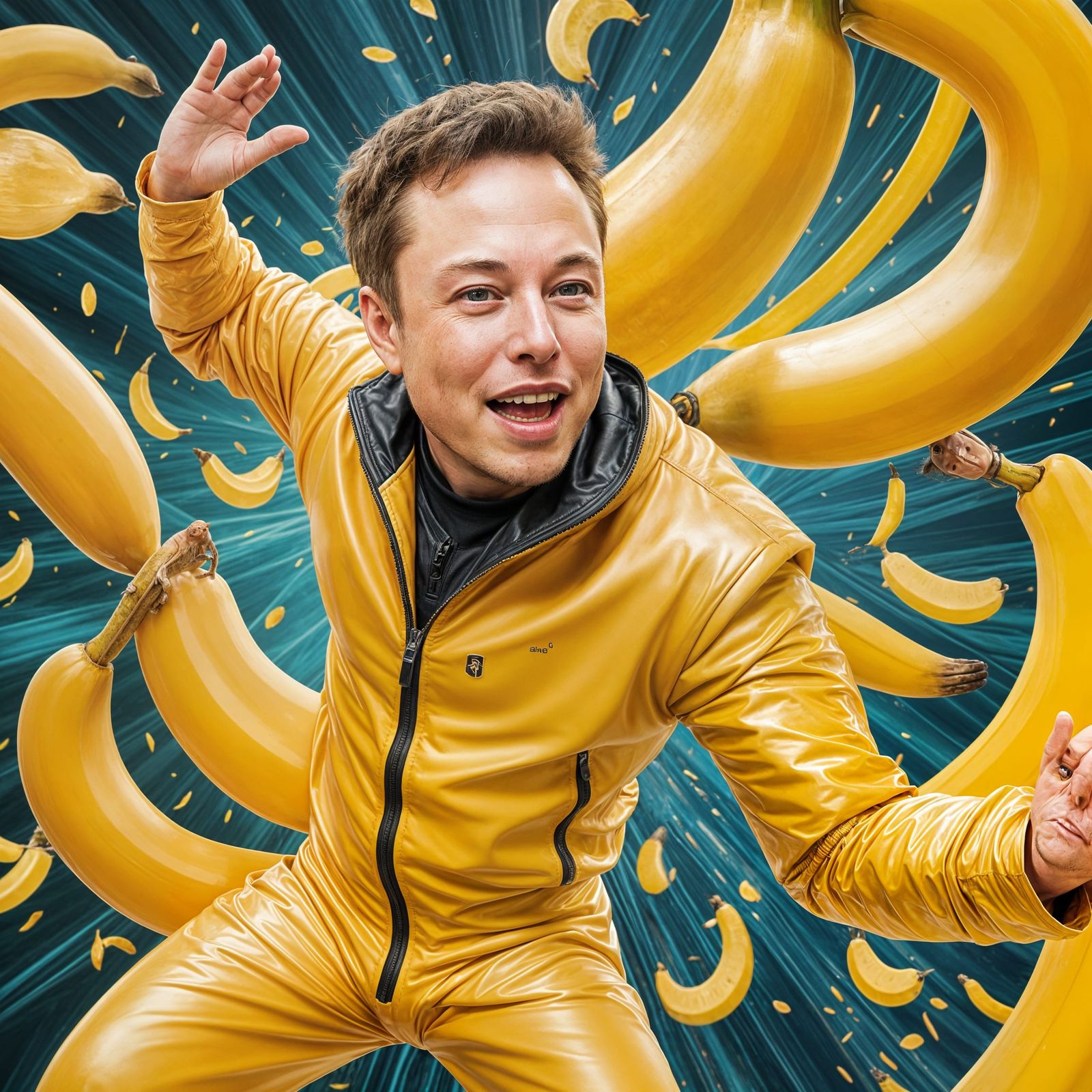 Elon Musk Dancing in Banana Suit