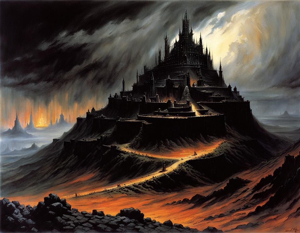 Demonic Citadel in Barren Wasteland