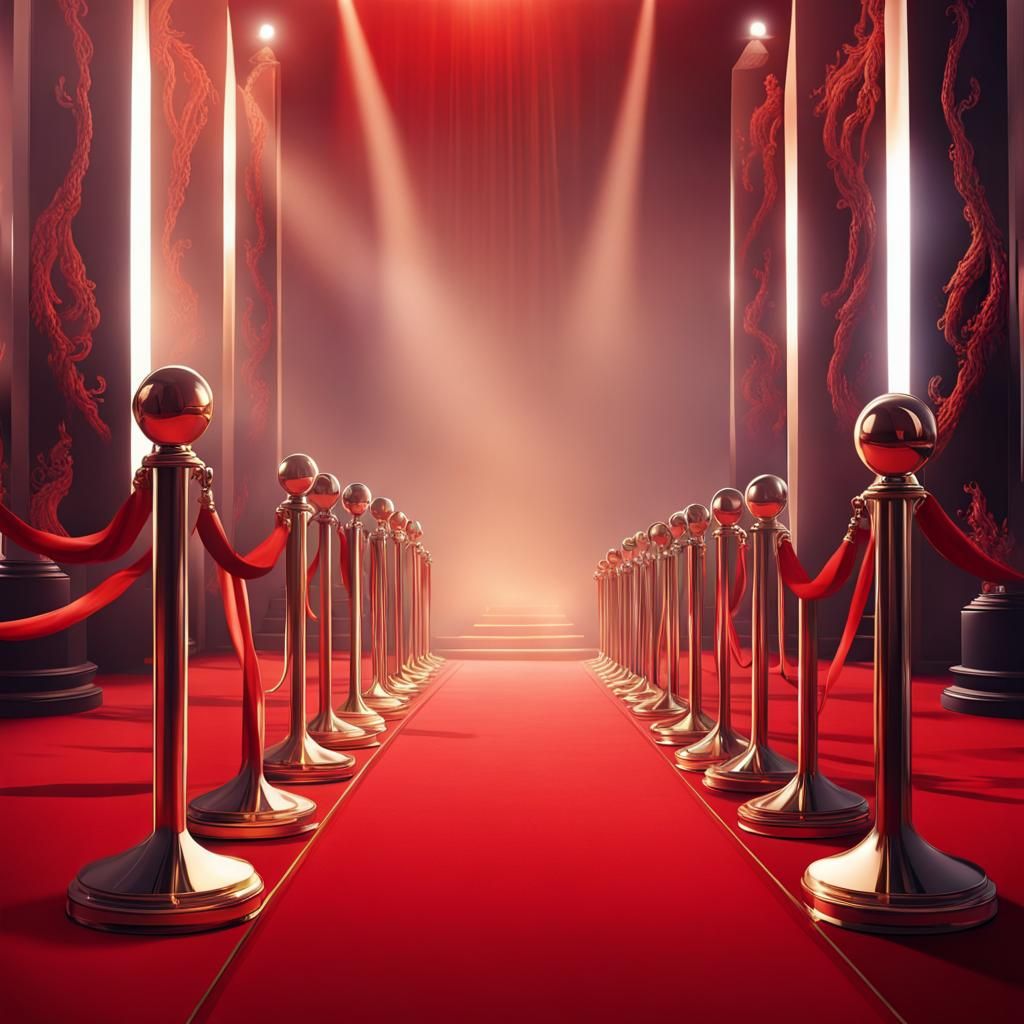Hyperrealistic Red Carpet at Award Show