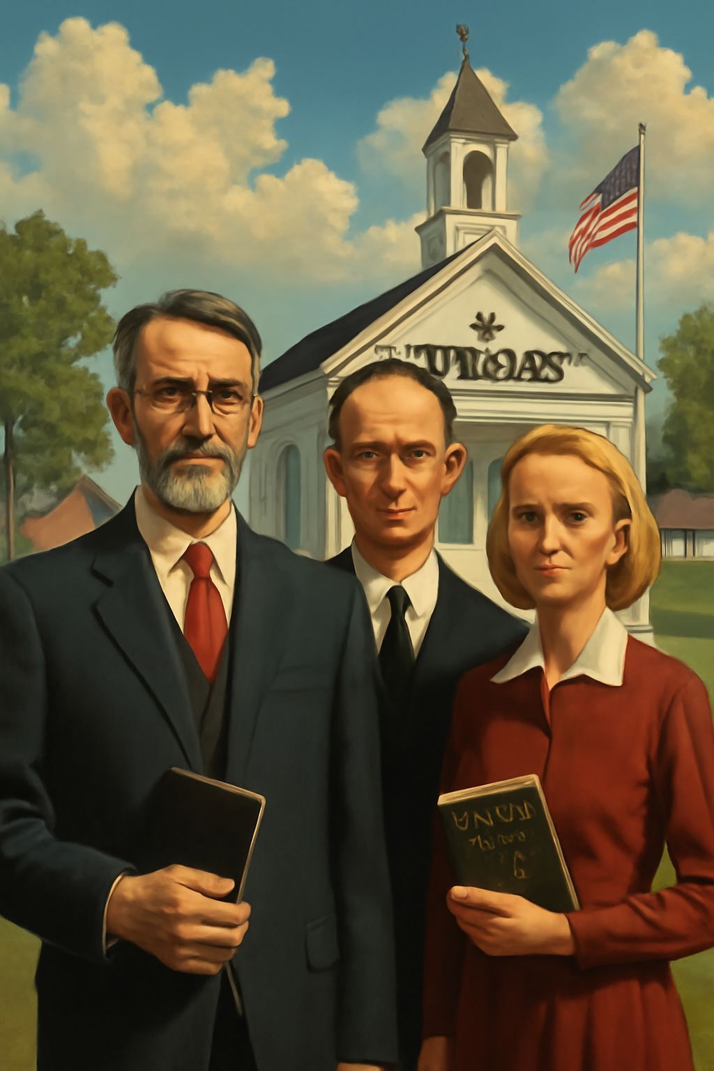American Gothic with Scientologists