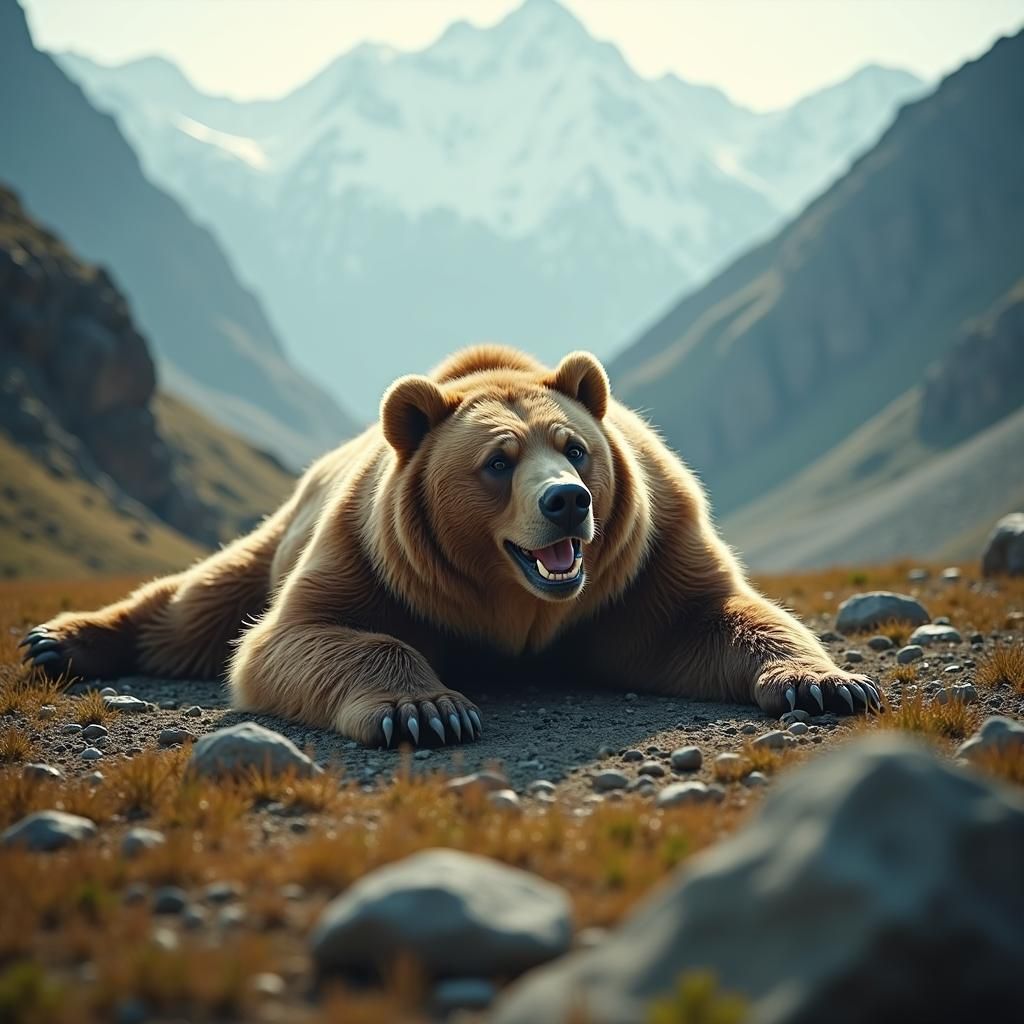 Smiling Bear in Nepal: Cinematic Film Still