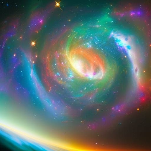 Astral Star Gazing in Holographic Style