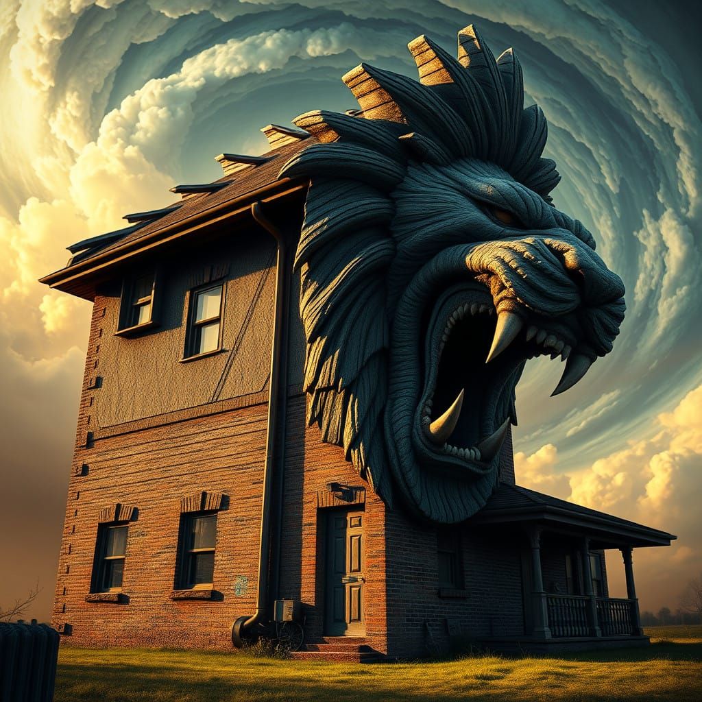 Foreboding House in Cyberpunk Style