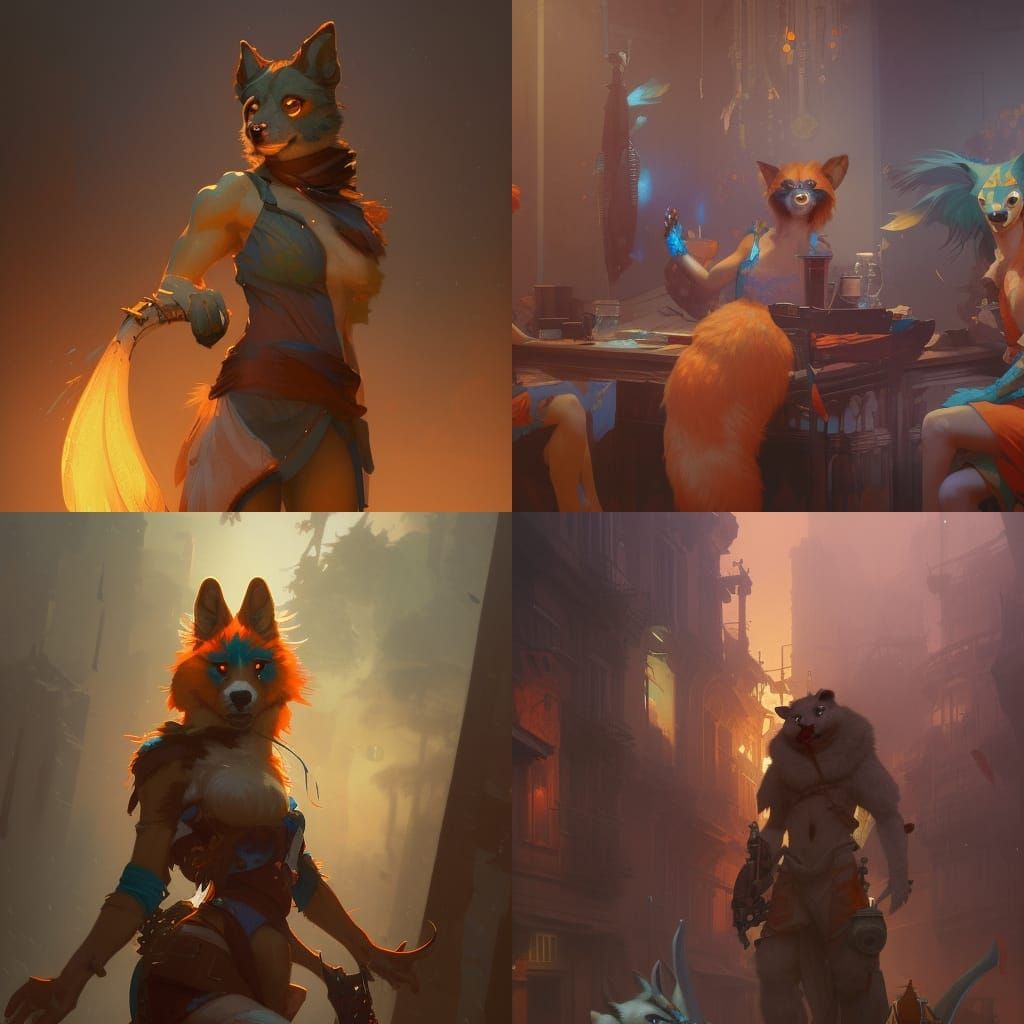 Hyperdetailed Furries Concept Art in 8K Resolution