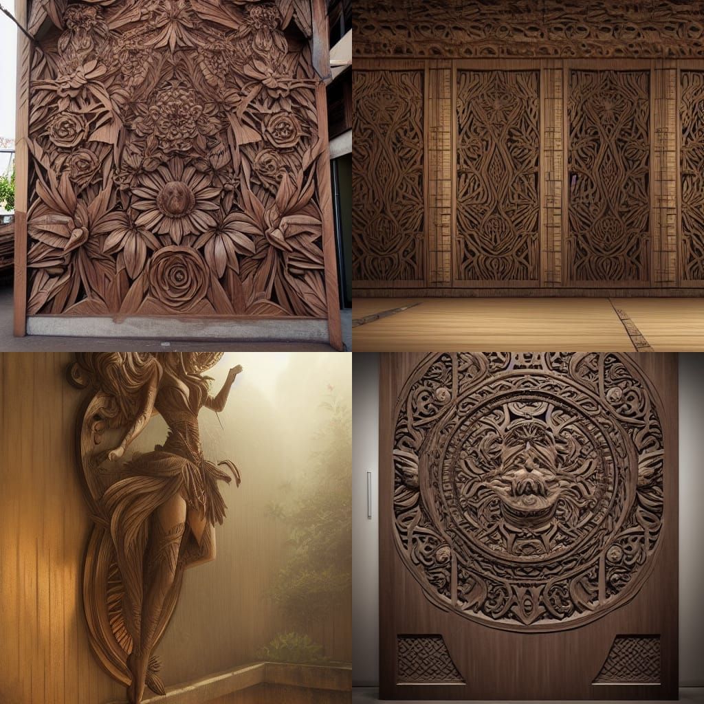 Dark Fantasy Wooden Carvings in Jakarta