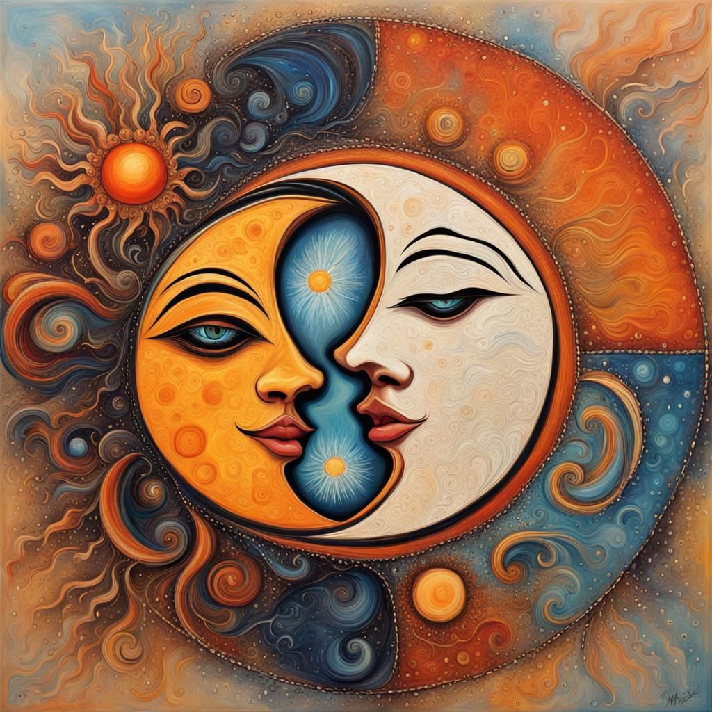 Cosmic Wedding: Sun and Moon Reunion